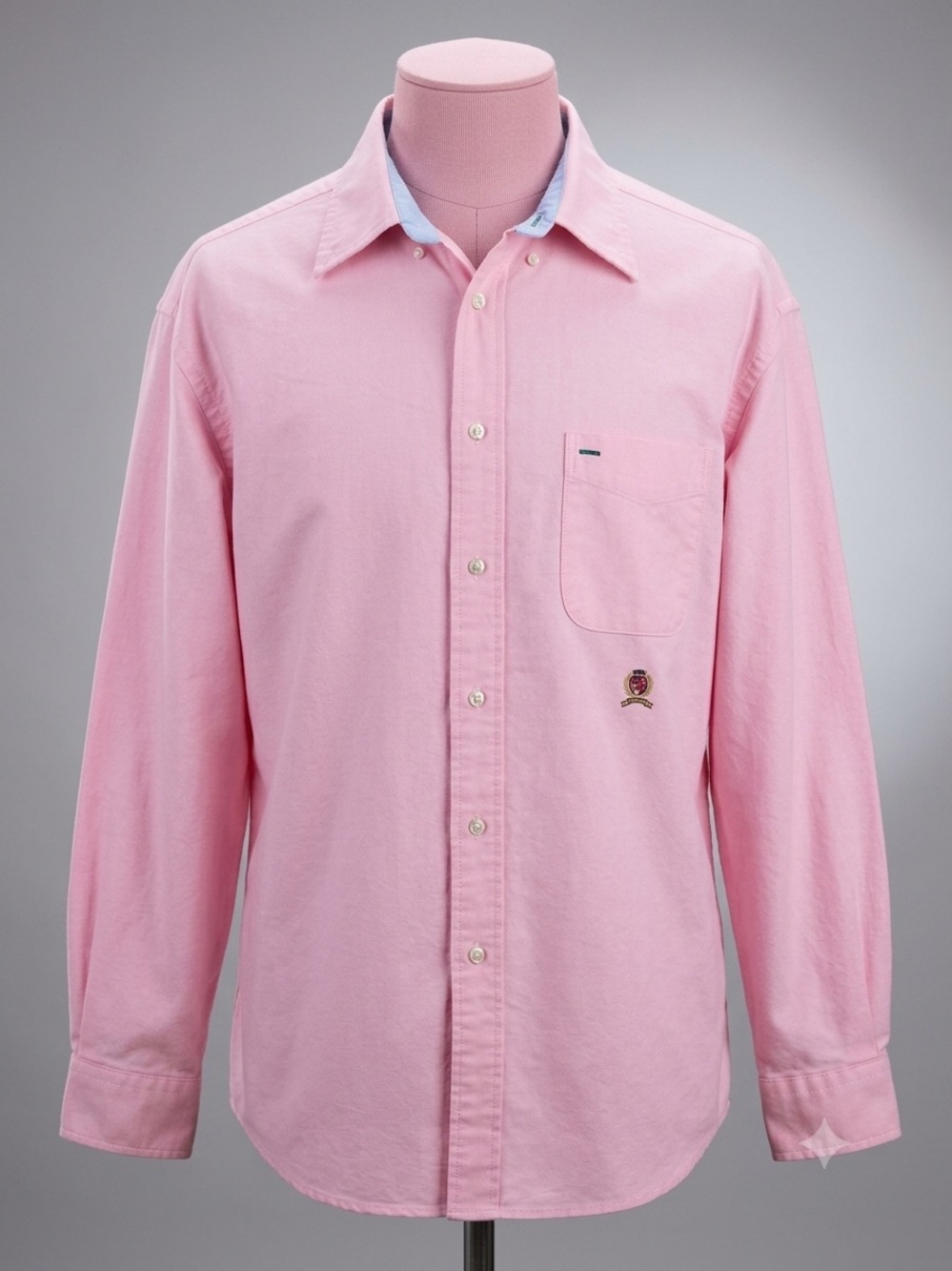 Tommy Hilfiger Pink Oxford Cotton Crest Button Up Size L